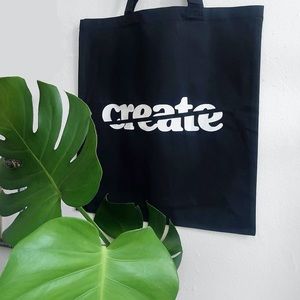 Black Tote Bag - “Create”